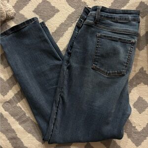 Time and Tru Women's Straight Leg Jeans - Deep Indigo